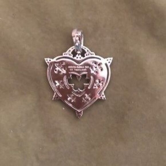 Judith Ripka Pink/Red Sterling Heart EnhancerNecklace - Picture 2 of 2